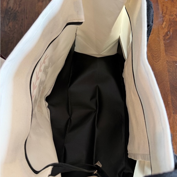 Canvas Tote Bag with Cowboy Graphic - Black & Cream - Picture 3 of 3